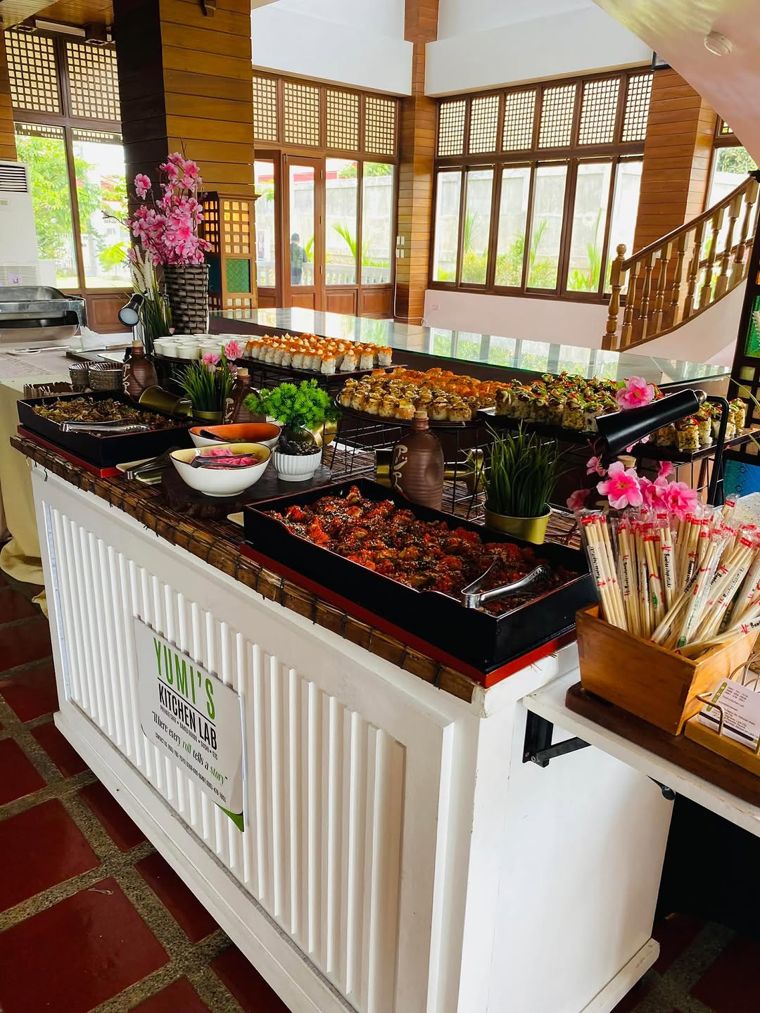 Catering buffet spread